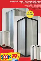AYZA SİYAH PARLAK / GRİ PARLAK PROFİL DAMLA DESEN MİKA DUŞAKABİN KÖŞE AYZA SİYAH PARLAK / GRİ PARLAK PROFİL DAMLA DESEN MİKA DUŞAKABİN KÖŞE